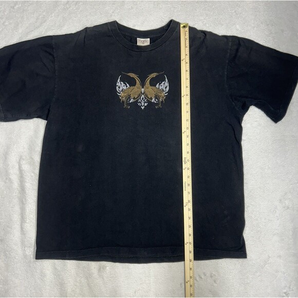 Vintage Thanx Men's Buddhism Graphic Black T-shirt Size XL from Thailand - Picture 6 of 7